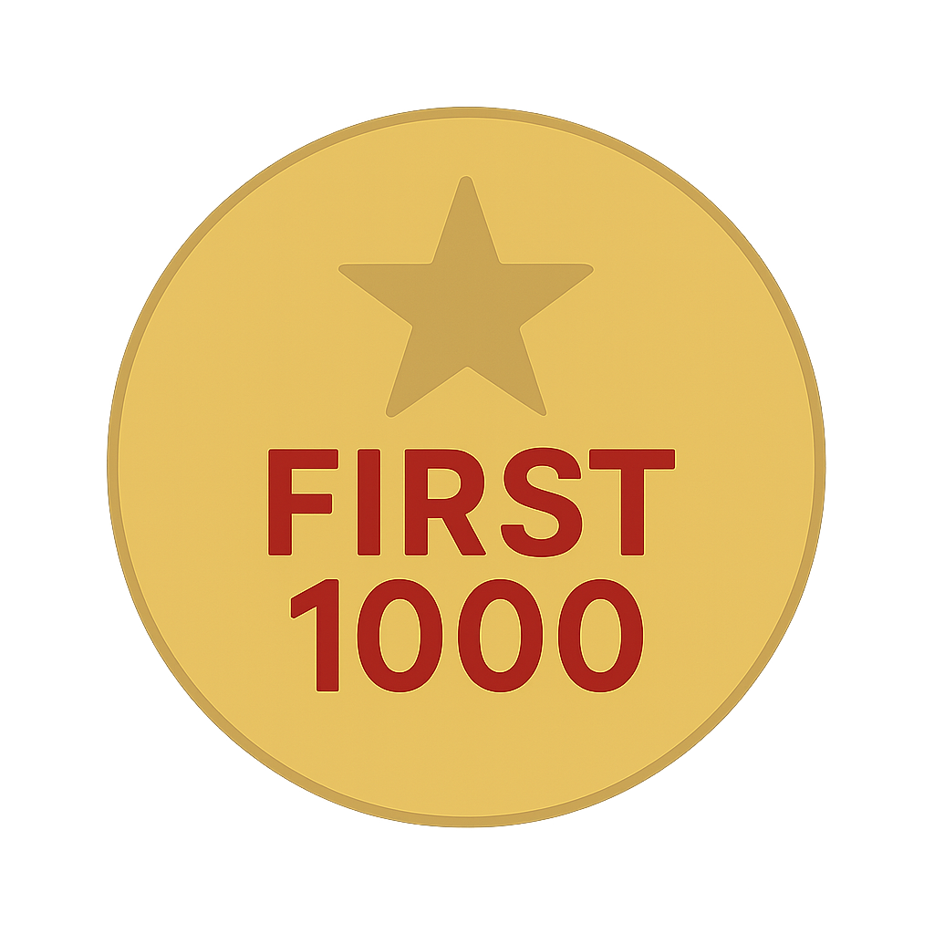 First 1000 Badge
